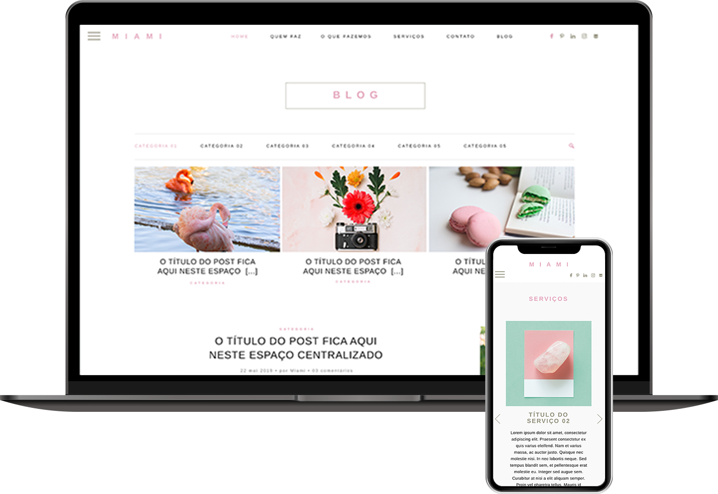 Miami - Site com Blog